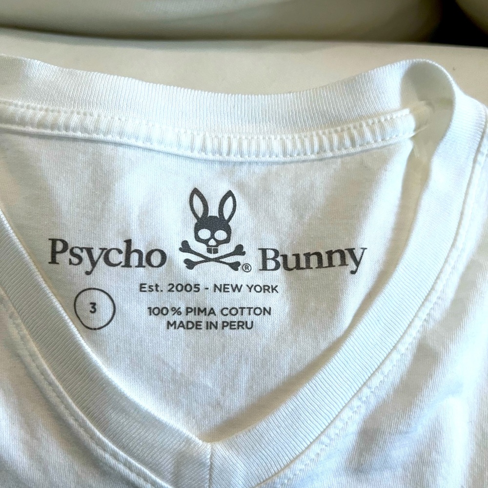 Men’s Psycho Bunny long sleeve v-neck tee